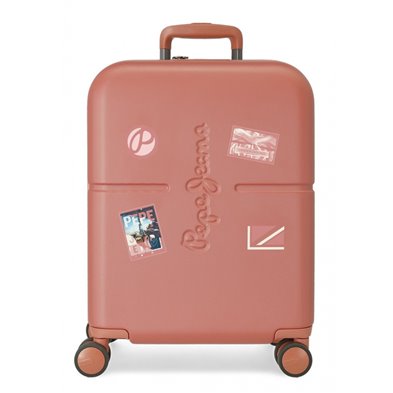 Maleta de cabina Pepe Jeans Chest terracota rígida 55cm