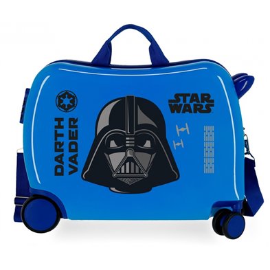 Maleta infantil 2 ruedas multidireccionales Star Wars Darth Vaider azul