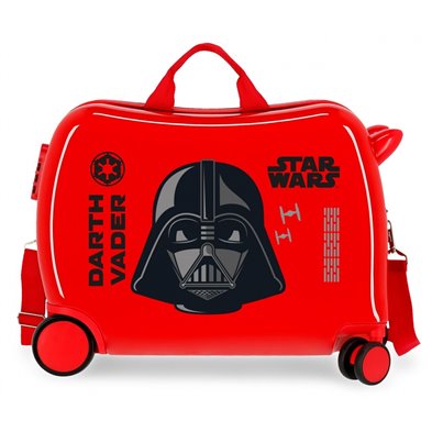Maleta infantil 2 ruedas multidireccionales Star Wars Darth Vaider Rojo