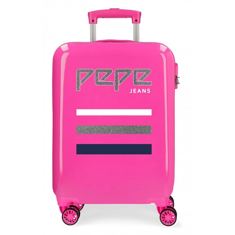 Maleta de cabina Pepe Jeans World rígida 55cm fucsia