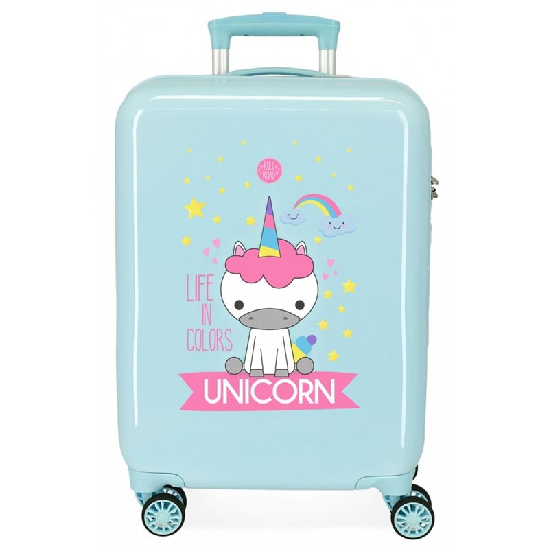 Maleta de cabina rígida Little Me Unicorn Turquesa
