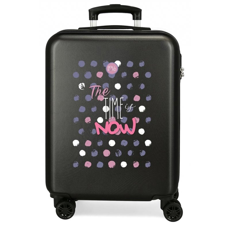 Maleta de Cabina Roll Road The time is now rígida 55cm negro