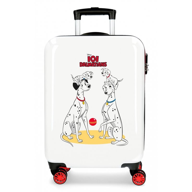 Maleta de cabina Dalmatians Family rígida 55 cm Blanco