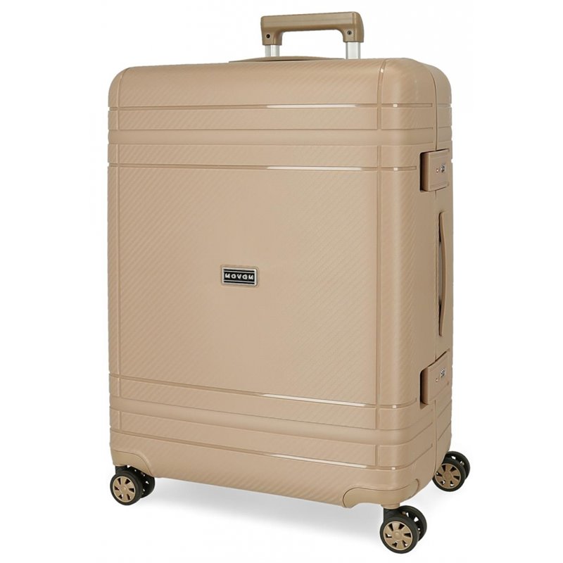 Maleta Mediana Movom Dimension Rígida 66cm Champagne