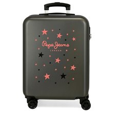 Maleta de Cabina Pepe Jeans Denim Star rígida 55cm gris