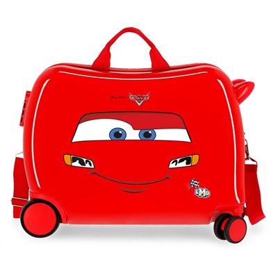 Maleta infantil 2 ruedas multidireccionales Cars LMQ Rojo