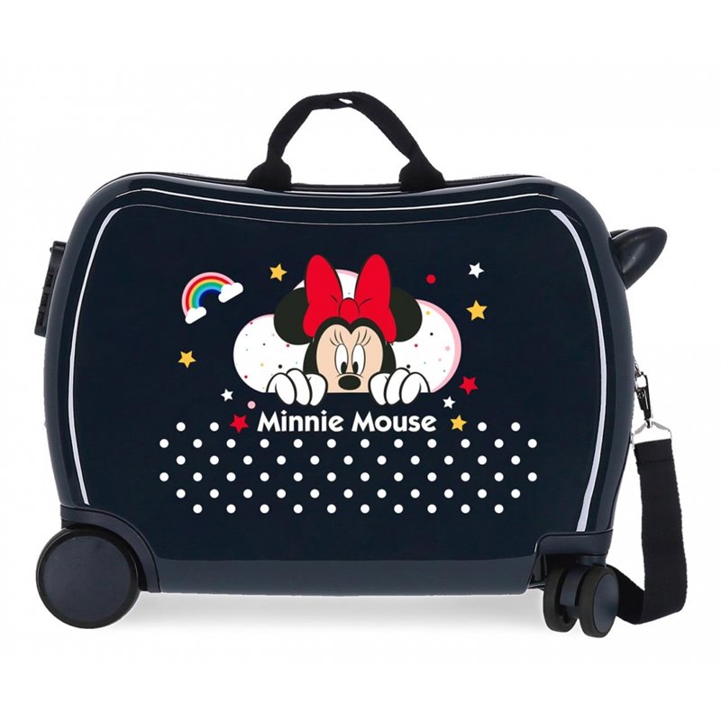 Maleta Infantil Minnie Rainbow con 2 ruedas multidireccionales Marino