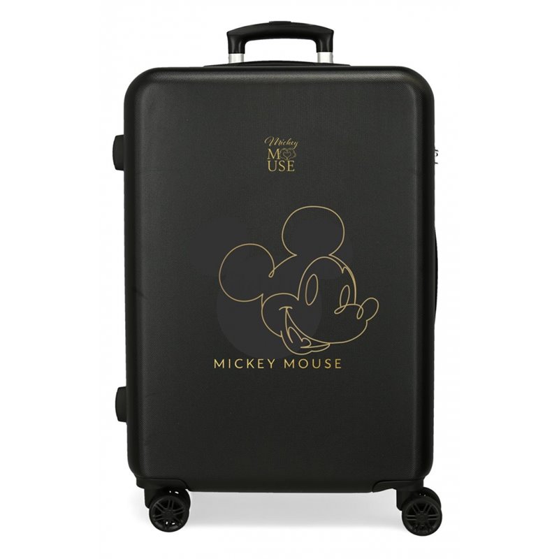Maleta mediana Mikey Outline 65 cm Negro
