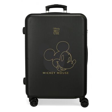 Maleta mediana Mikey Outline 65 cm Negro