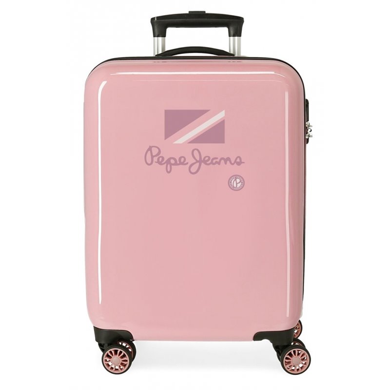 Maleta de Cabina Pepe Jeans Holi rígida 55cm rosa nude