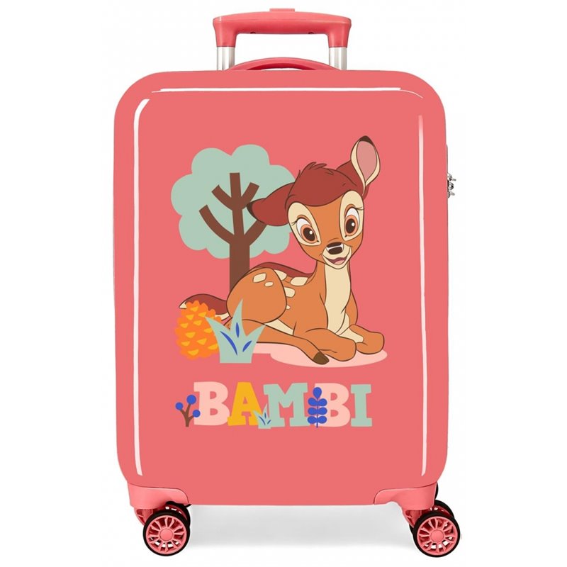 Maleta de cabina Bambi rígida 55 cm coral