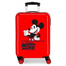 Maleta de cabina Mickey Mouse Fashion rígida 55 cm roja