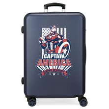 Maleta Mediana Capitan America Mightiest Heroes rígida 65cm Marino
