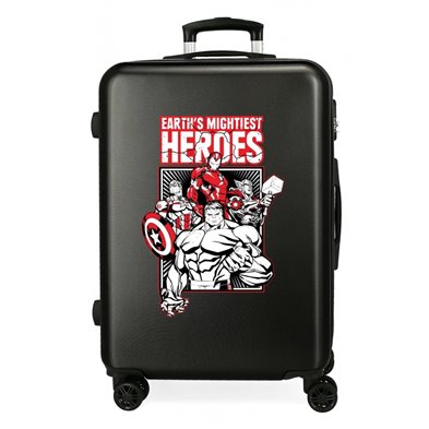 Maleta Mediana Avengers Earth´s Mightiest Heroes rígida 68cm Negro