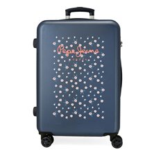 Maleta Mediana Pepe Jeans Leslie rígida 65cm azul marino