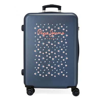 Maleta Mediana Pepe Jeans Leslie rígida 65cm azul marino