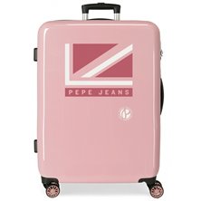 Maleta mediana Pepe Jeans Carol rígida 68cm nude