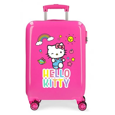 Maleta de cabina HELLO KITTY You are Cute rígida 55cm Fucsia
