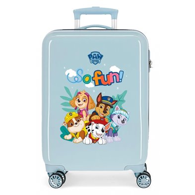 Maleta de Cabina Paw Patrol So Fun rígida 55cm Azul Claro