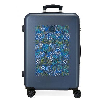 Maleta Mediana Movom Balls rígida 65cm denim