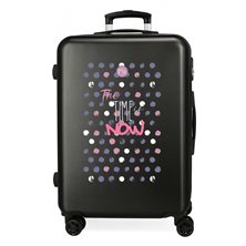 Maleta Mediana Roll Road The time is now rígida 65cm negro