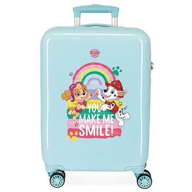 Maleta de Cabina Patrulla Canina Be Happy rígida 55cm Azul Turquesa