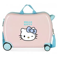 Maleta infantil Hello Kitty Wink 2 ruedas multidireccionales rosa claro