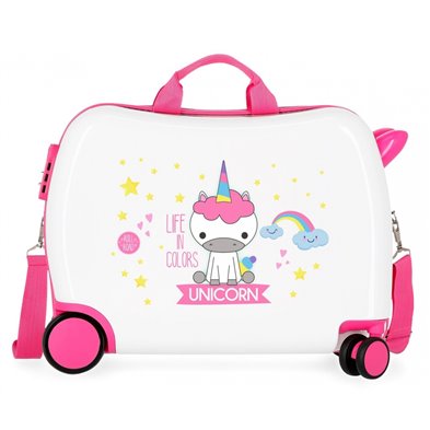 Maleta infantil 2 ruedas multidireccionales Little Me Unicorn Multicolor