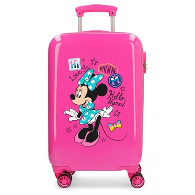 Maleta de cabina Minnie Hi love rígida 55cm Rosa