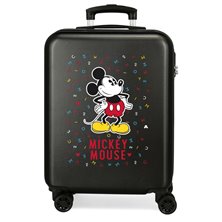 Maleta de cabina Mickey letras rígida 55cm negra