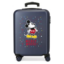 Maleta de cabina Mickey letras rígida 55cm Aul Marino