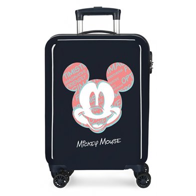 Maleta de cabina Mickey Always Be Kind rígida 55cm Marino