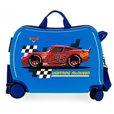 Maleta infantil 2 ruedas multidireccionales McQueen Azul