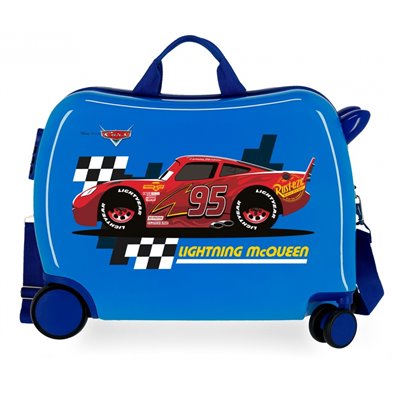 Maleta infantil 2 ruedas multidireccionales McQueen Azul