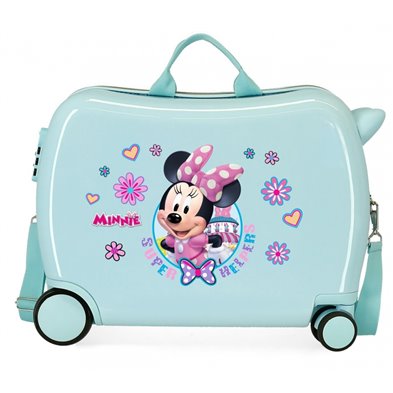 Maleta infantil Minnie Super Helpers ruedas multidireccionales turquesa