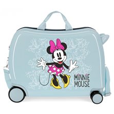 Maleta infantil 2 ruedas multidireccionales Minnie Enjoy the Day Azul