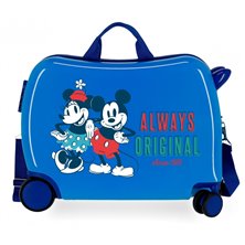 Maleta infantil 2 ruedas multidireccionales Mickey Always Original Azul