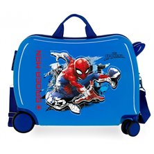 Maleta infantil 2 ruedas multidireccionales Spiderman Geo azul