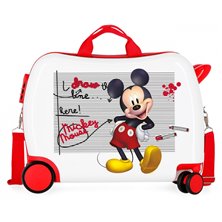 Maleta infantil 2 ruedas multidireccionales Mickey draw the line