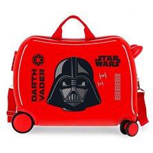 Maleta infantil 2 ruedas multidireccionales Star Wars Darth Vaider Rojo