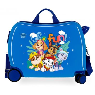 Maleta infantil 2 ruedas multidireccionales Paw Patrol So Fun Azul