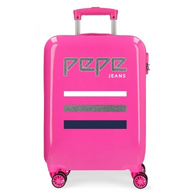 Maleta de cabina Pepe Jeans World rígida 55cm fucsia