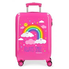 Maleta de cabina Movom Arcoiris Always Smile rígida 55cm Fucsia