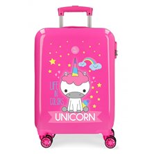 Maleta de cabina rígida Little Me Unicorn Fucsia