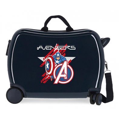 Maleta infantil 2 ruedas multidireccionales Avengers Escudo All Avengers Marino