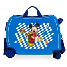 Maleta infantil 2 ruedas multidireccionales Mickey Good Mood azul