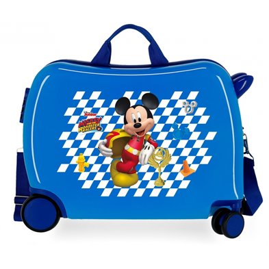 Maleta infantil 2 ruedas multidireccionales Mickey Good Mood azul