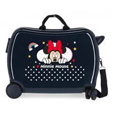 Maleta Infantil Minnie Rainbow con 2 ruedas multidireccionales Marino