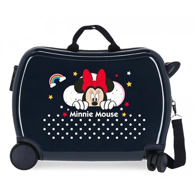 Maleta Infantil Minnie Rainbow con 2 ruedas multidireccionales Marino