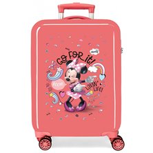 Maleta de cabina Minnie Loving Life rígida 55 cm coral